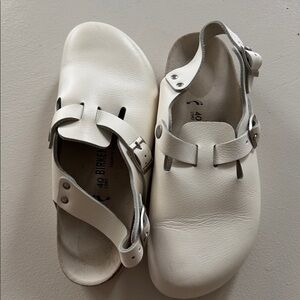 Birkenstock Cream Leather Tokio Super Grip